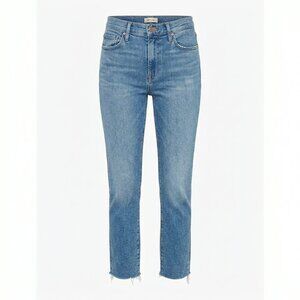 MOTHER The Mid Rise Dazzler Ankle Fray Jeans Riding The Cliffside 29 Straight